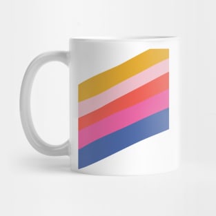 Colorful Retro Horizontal Stripes Mug